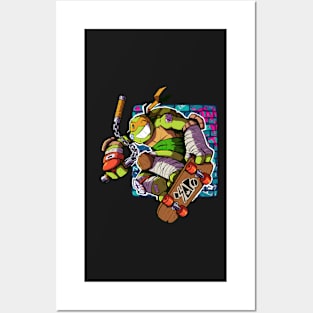 Mike The Skate Ninja Turtle Posters and Art